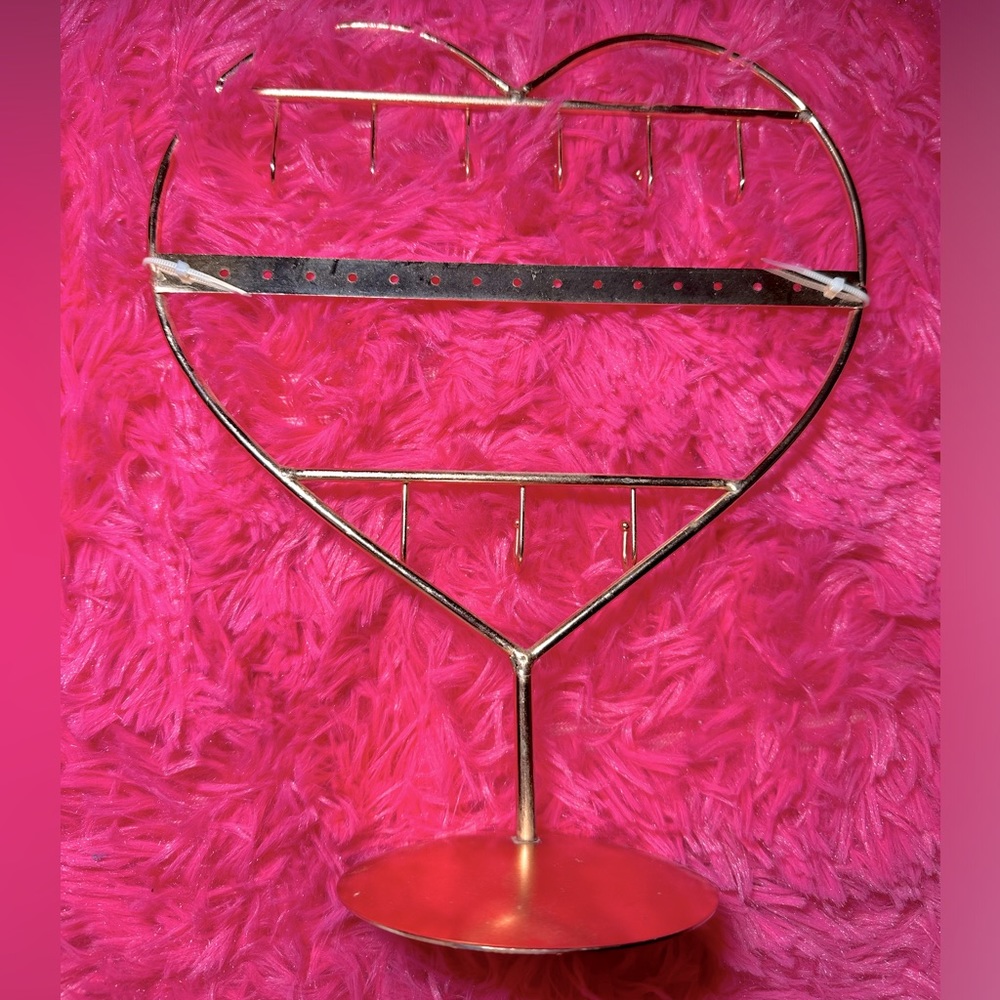 Rose gold jewelry heart shape holder